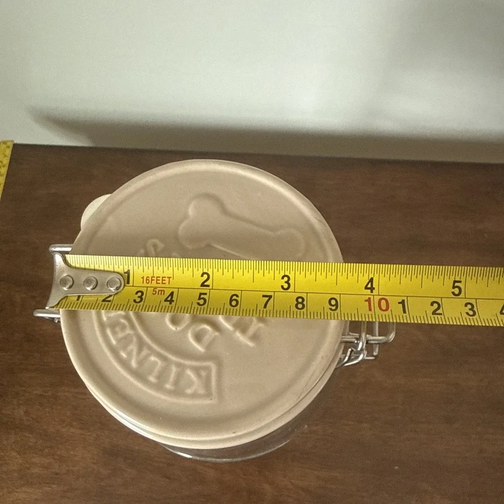 KILNER DOG TREAT SWING ROUND CLIP TOP GLASS JAR 3L WIRE SWING BAIL 11